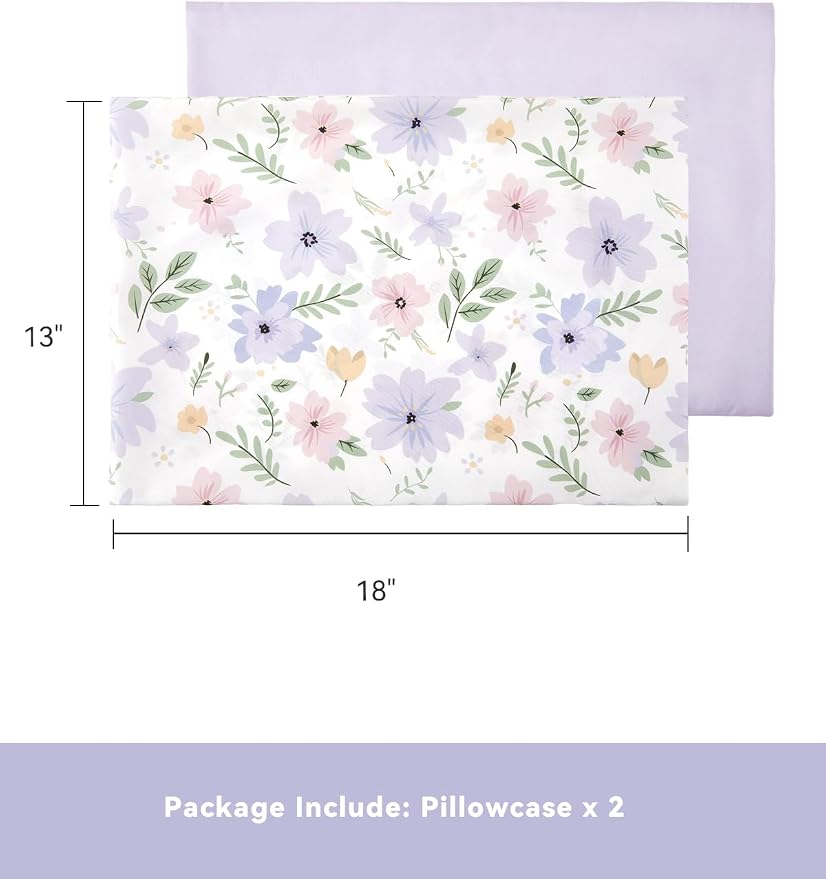 TILLYOU Toddler Pillowcases 13 x 18 Travel Pillow Case 2 Pack, Kids Pillowcases - Image 3