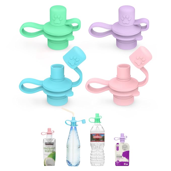 MORLIKE LIVING 2-in-1 Water Bottle Cap, 100% Silicone Topper by MORLIKELIVING