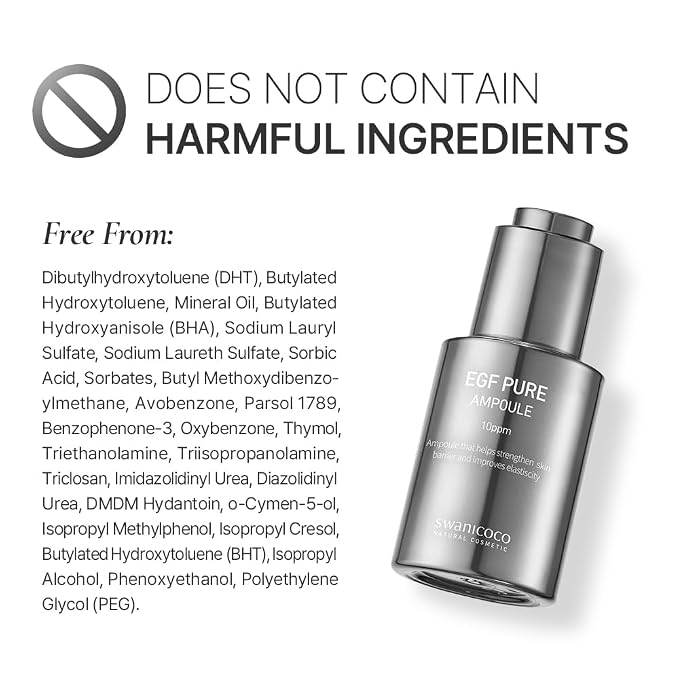 Swanicoco Pregnancy Safe EGF Pure 10 PPM Ampoule, Improve Skin Elasticity - Image 6