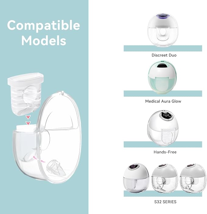 Breast Pump Parts for Lansinoh Discreet Duo/Nuliie/Motif Aura Glow S32 Wearable - Image 2