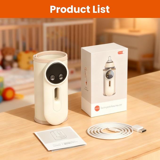 Portable Baby Bottle Warmer Precise Temperature Control via Display Accurate - Image 7