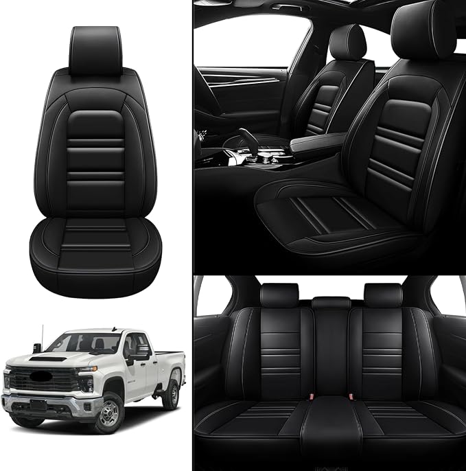 Seat Covers for Chevy Silverado 2500 2007-2025 | 5-Seats Leather Seat Covers - Image 2