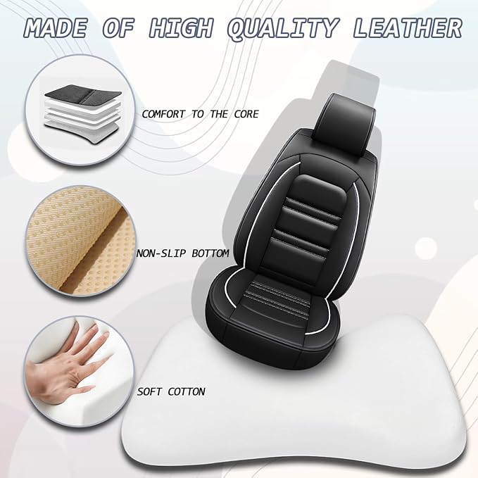 Seat Covers for Dodge Grand Caravan 1999-2020 | 5-Seats Leather Seat Covers - Image 4