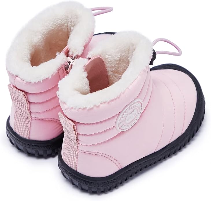 BMCiTYBM Toddler Baby Snow Boots Winter Shoes Boys Girls Cold Weather Baby Faux - Image 5