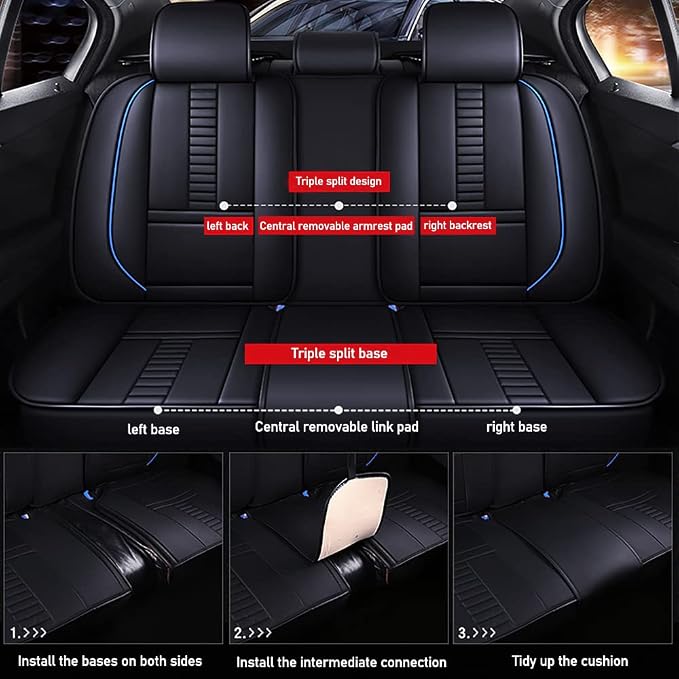 Full Set of Universal Fit Automotive Seat Covers fit - Image 9