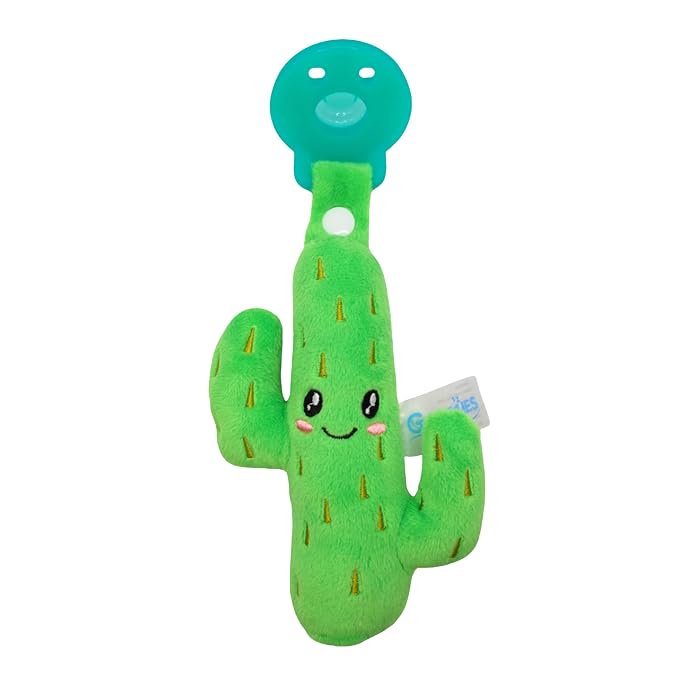 Gamezies Baby Boy and Girl Silicone Cactus Plush Pacifier by Gamezies