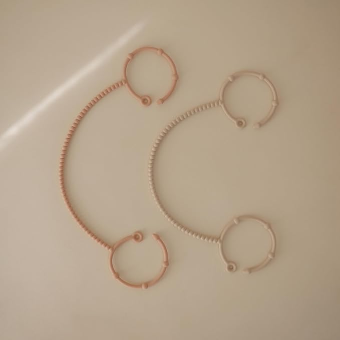mushie Adjustable Silicone Toy Straps 2-Pack | Baby Accessories Holder - Image 3