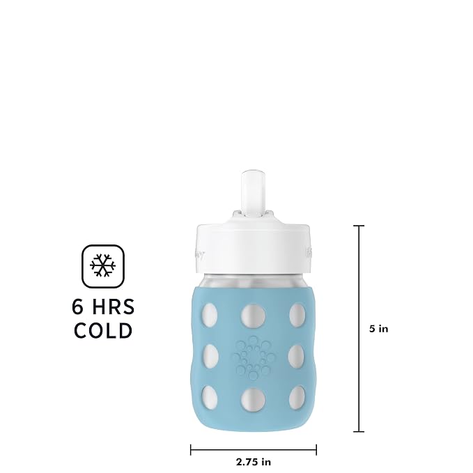 Lifefactory 8-Ounce Stainless-Steel Vacuum-Insulated Wide-Neck Baby Bottle - Image 5