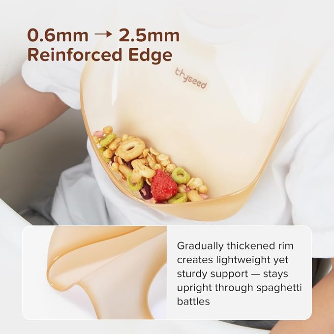 thyseed Ultra Thin & Light Waterproof Silicone Bibs - Image 4