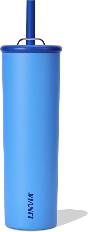 Candy Tumbler, 25 oz Kids Insulated Stainless Steel Water Bottle by LINVIA