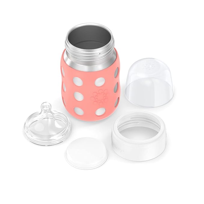 Lifefactory 8-Ounce Stainless-Steel Vacuum-Insulated Wide-Neck Baby Bottle - Image 4