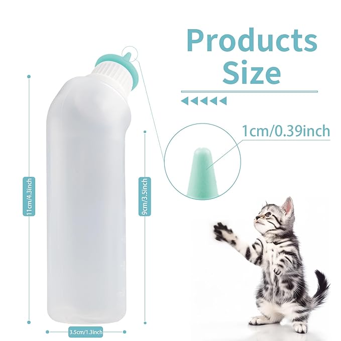 5Pack Kitten Bottle for Nursing Puppy Milk Kitten Bottles Feeding Kit Silicone - Image 2