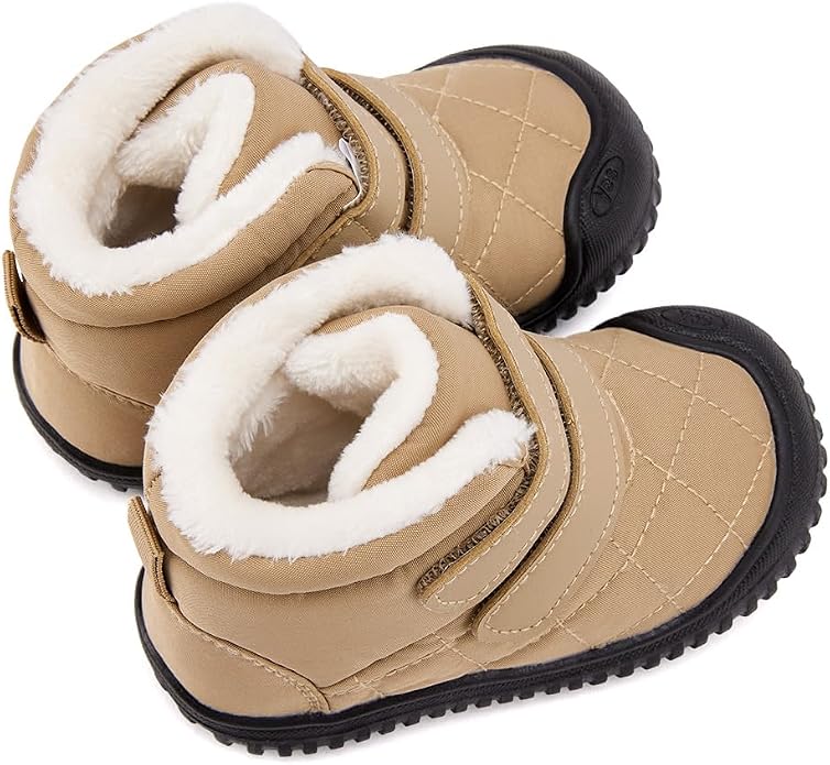 BMCiTYBM Toddler Baby Snow Boots Winter Shoes Boys Girls Cold Weather Baby Faux - Image 4