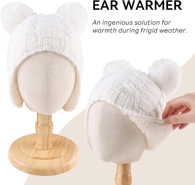 Zsedrut Winter Baby Boy Hats Pompom Baby Beanie - Image 2