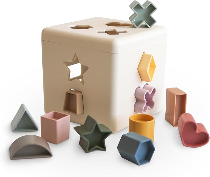 mushie Shape Sorting Box | Educational Learning Toy by mushie