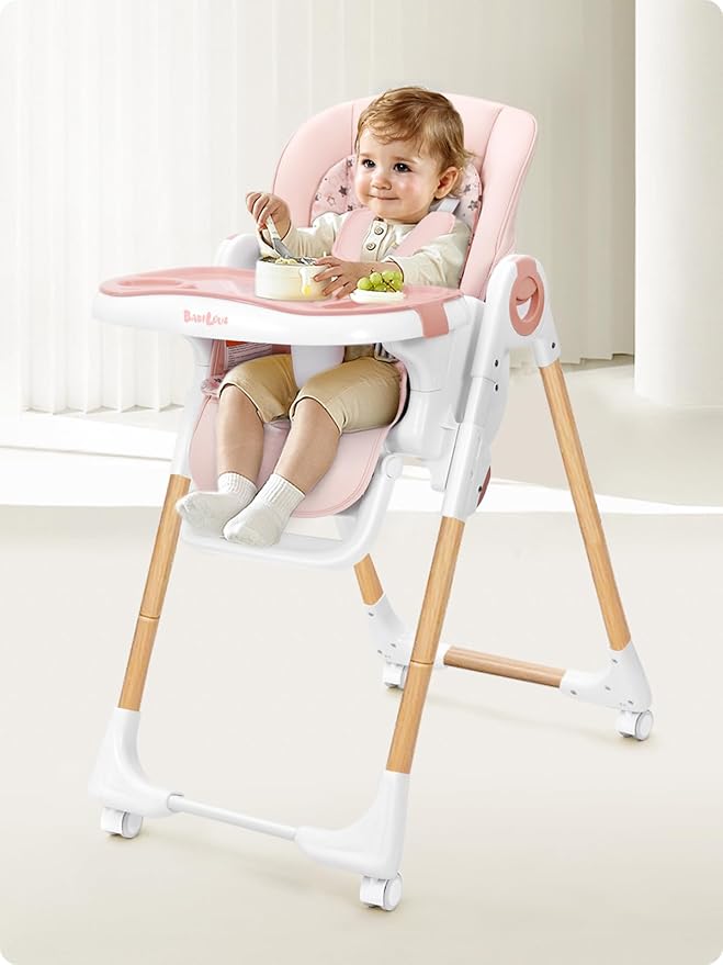 Foldable High Chair with Soft Cushion, High Chairs - Image 7
