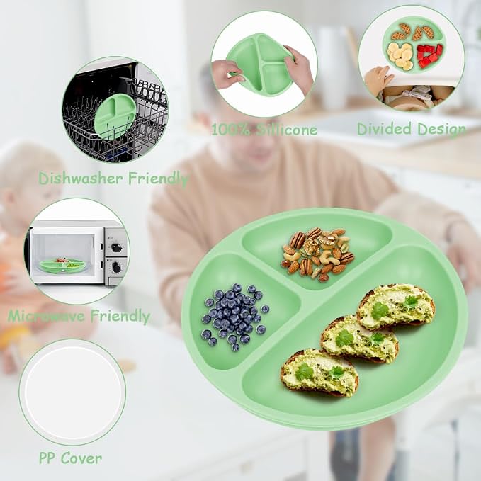 Vicloon Toddler Dishware Plate, Suction Plates - Image 4