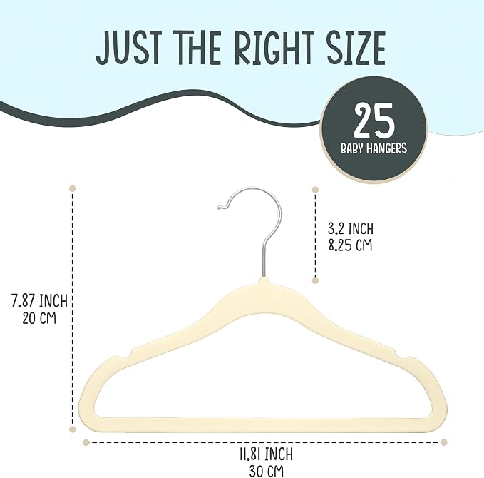 25 Premium Baby Velvet Hangers - Image 2