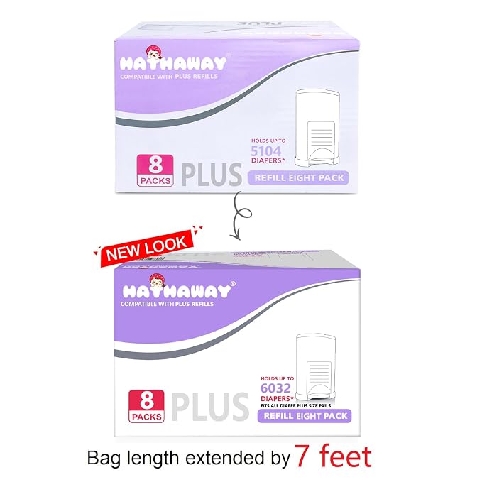 Refills Compatible with Plus Diaper Pail Refills 8 Pack Diaper Pail Liners with - Image 5