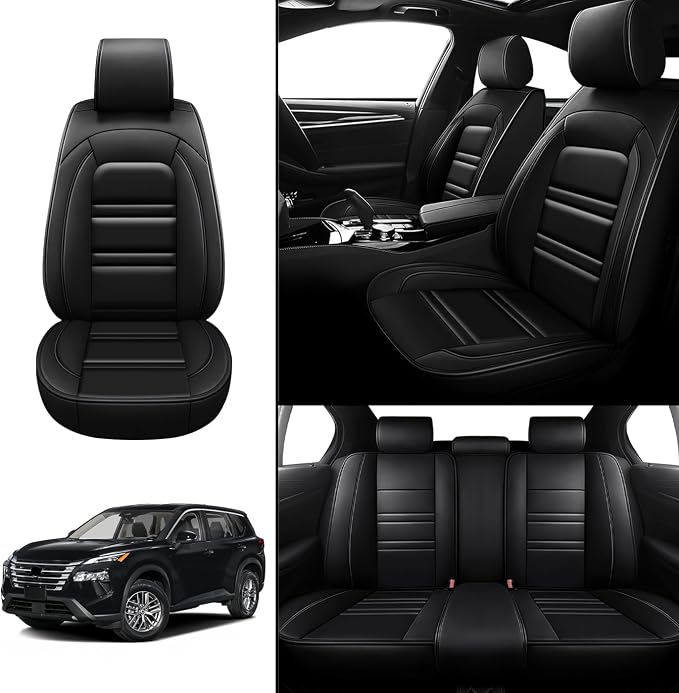 Seat Covers for Nissan Car Rogue 2008-2025 | 5-Seats Leather Seat Covers - Image 2