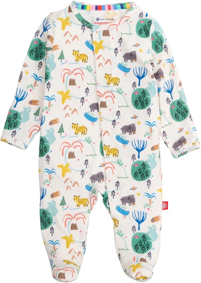 Magnetic Me Boys Modal Magnetic Baby Footie Pajamas | Silky Soft Modal Fabric | by magneticme