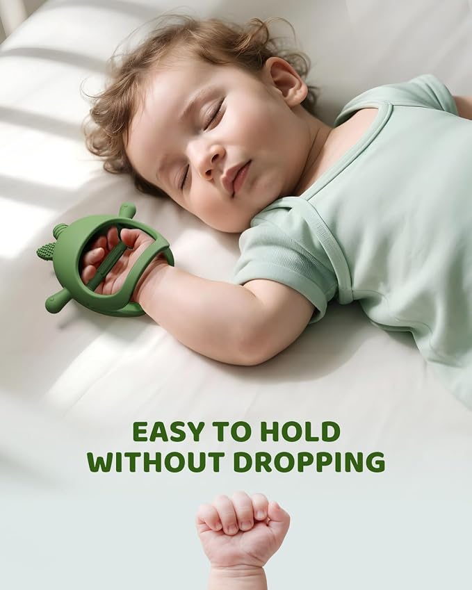 Baby Teething Toy Silicone Avocado Teething Mitten - Image 3