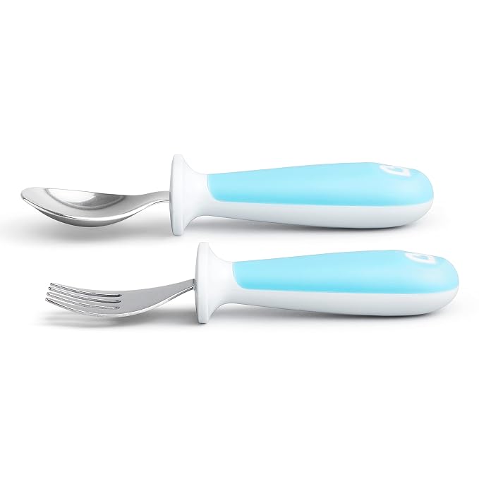 Munchkin® Raise™ Toddler Fork and Spoon Utensil Set, Rest Keeps Tip Off Table - Image 3