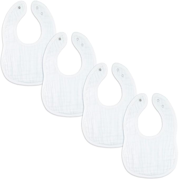 Comfy Cubs Muslin Bibs for Babies, Drool and Teething Bib, Adjustable Snaps by ComfyCubs