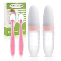 WAJIAYON Baby Food Feeder 4 Pack Silicone Baby Food Dispensing Spoon-3 oz by WAJIAYON