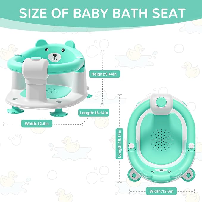 Baby Bath Seat for Babies 6 Months & up, Non-Slip Toddler Bath Seats for Babies - Image 6