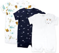 3-Pack 100% Cotton Baby Boy Rompers, 0-24Months Short Sleeve Toddler Romper by Thisisminicocos