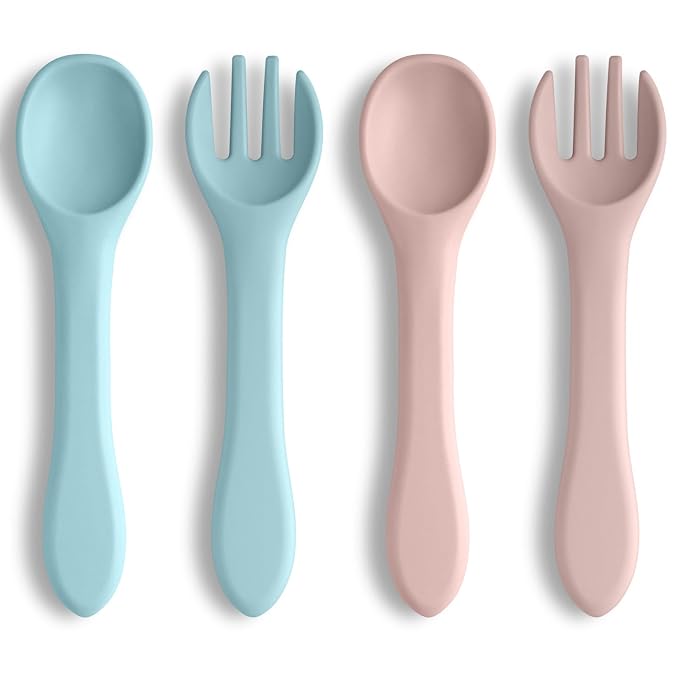 Vicloon Silicone Baby Feeding Spoons, Baby Led Weaning Feeding Supplies by Vicloon
