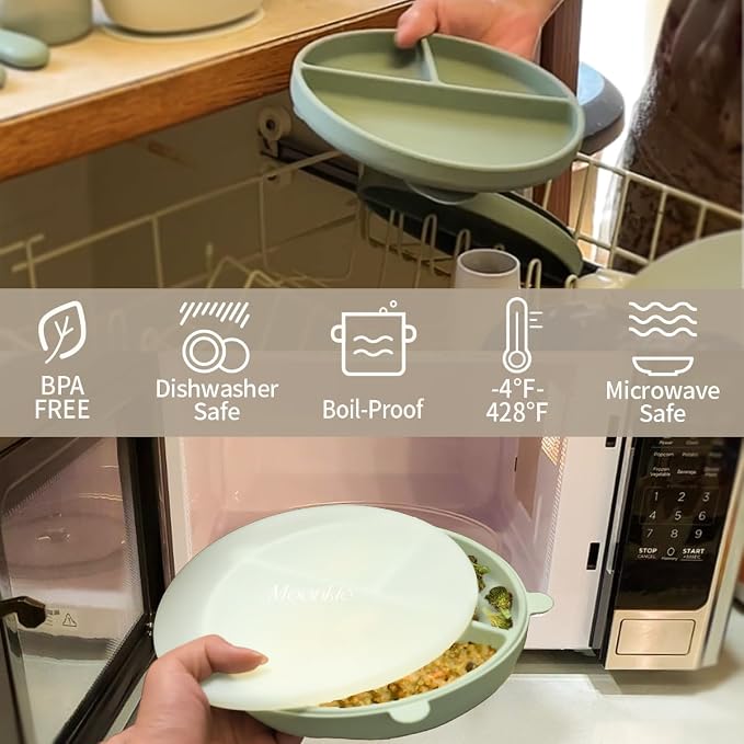 Moonkie Suction Plates for Baby | 100% Silicone BPA-Free Baby Plates - Image 7