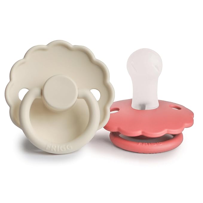 FRIGG Daisy Silicone 2-Pack Cream/Poppy by mushie