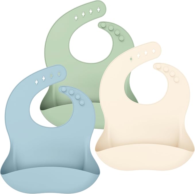 Cuddle Campus Set of 3 Silicone Bibs by CuddleCampus