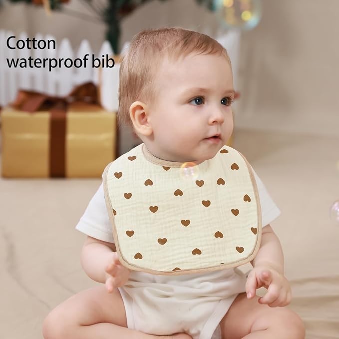Baby Bandana Bibs, 6 Pack Waterproof Toddler Bib, Soft Cotton Absorbent Baby - Image 6