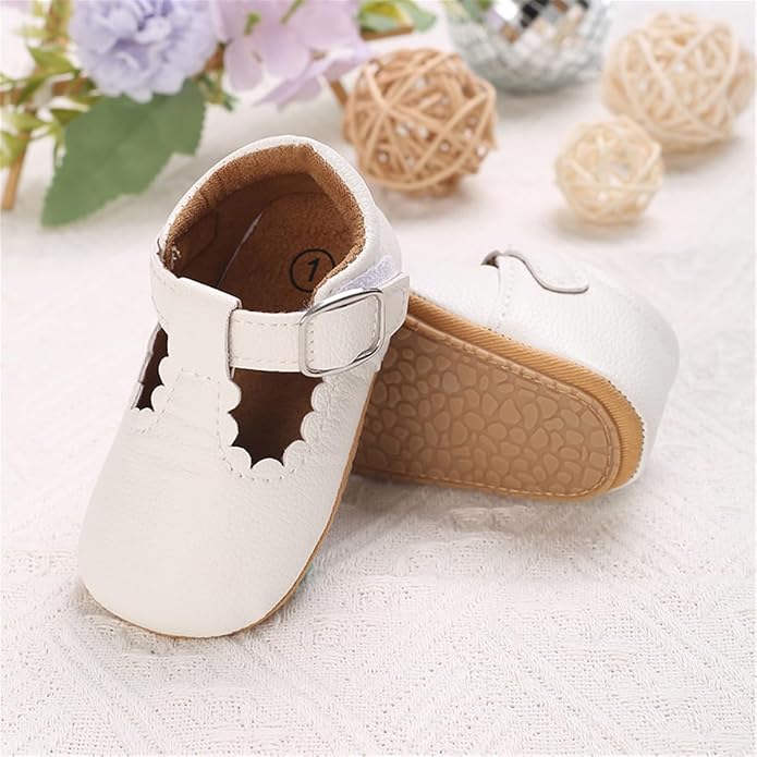 COSANKIM Baby Girls Mary Jane Flats Shoes Anti-Slip Rubber Sole Infant Toddler - Image 3