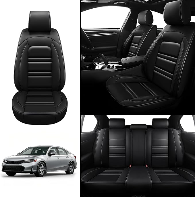 Seat Covers for Honda Civic 2001-2025 | 5-Seats Leather Seat Covers - Image 2
