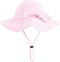 Baby Girl Sun Hat with UPF 50+ Outdoor Adjustable Beach Hat with Wide Brim by DANMY