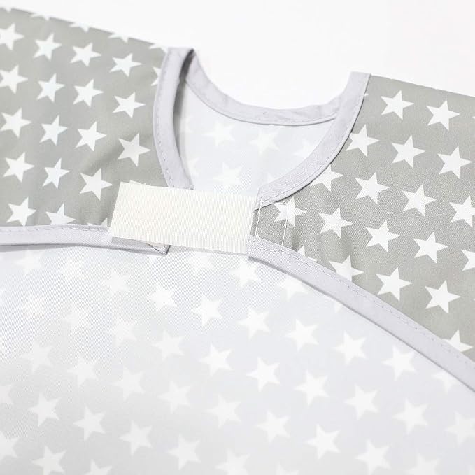 Short Sleeve Waterproof Bib for Toddlers – Feeding Apron for Mealtime, - Image 3