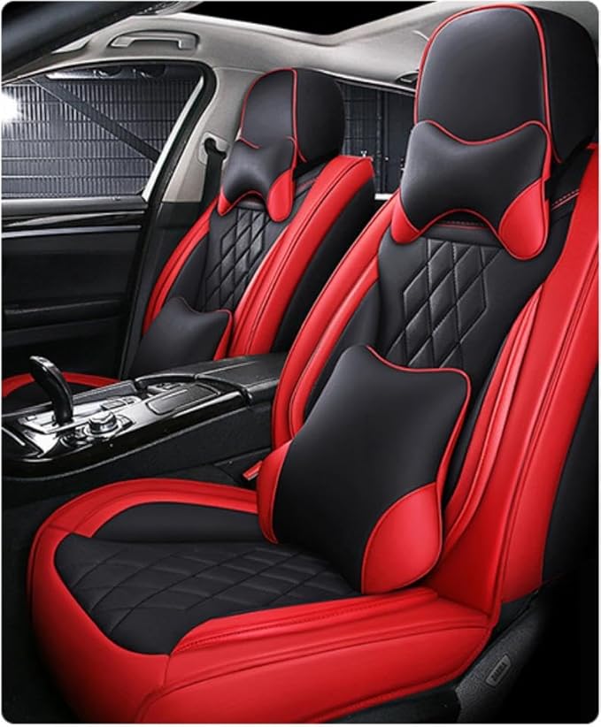 Leather Car Seat Covers for Volkswagen Atlas 2019-2023 Waterproof, Breathable by ijesign