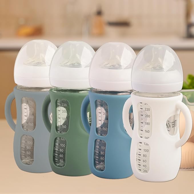 4 Pack Silicone Sleeves for Avent Natural Glass Baby Bottles, Anti Breakage - Image 7