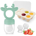 Baby Fruit Food Feeder with Popsicle Mold, Cute Teething Toys Silicone Teethers by Powerwan