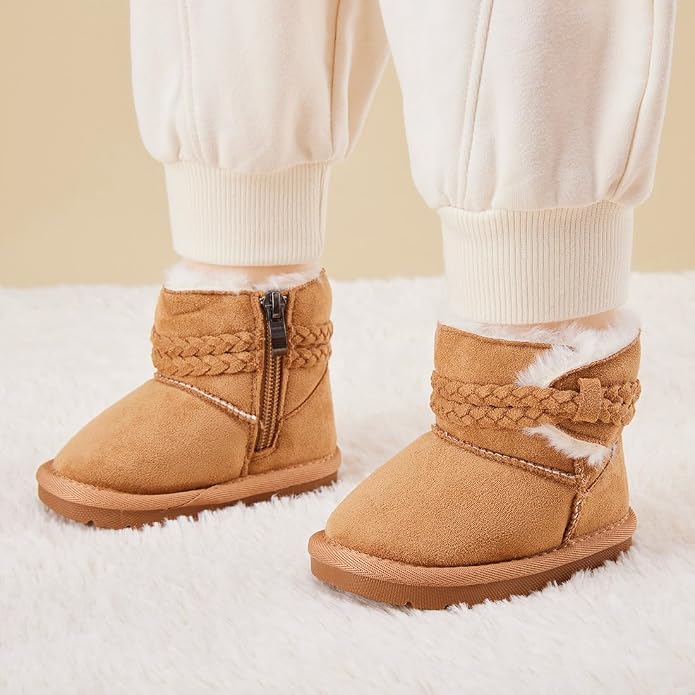 BMCiTYBM Girls Boys Snow Boots Warm Winter Fur Lined Baby Shoes - Image 2