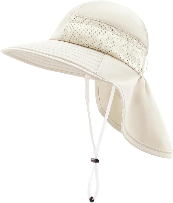 XIAOHAWANG Girls Sun Hat Baby Beach Hats Boys UPF 50+ Kids Summer Protection by XIAOHAWANG