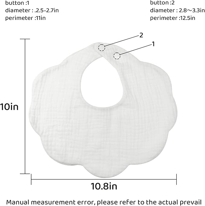 Muslin Baby Bibs for Drooling and Teething Newborn Drool Bibs for Baby Girl Boy - Image 2