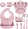Silicone Baby Feeding Set 10 Pcs Baby Led Weaning Supplies Suction Bowl Divided by BXLL