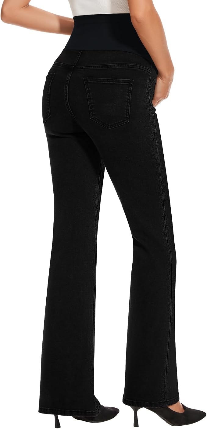 GLAMIX Women's Stretch Maternity Bootcut Jeans - Image 5