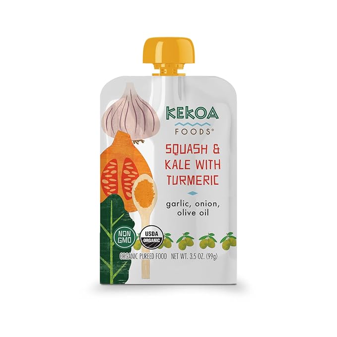 Kekoa Foods Squash & Kale with Turmeric Baby Food Purée | 100% USDA - Image 3