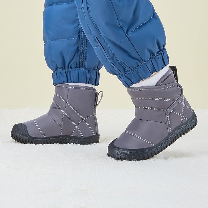 BMCiTYBM Toddler Baby Snow Boots Winter Shoes Boys Girls Cold Weather Baby Faux - Image 2